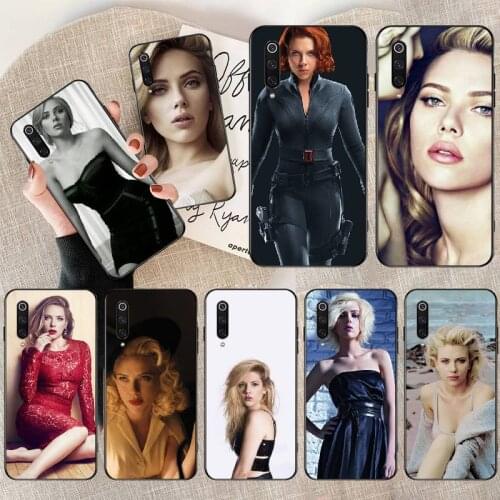 PENGHUWAN Scarlett Johansson Soft Silicone Black Phone Case for Redmi Note 8 8A 7 6 6A 5 5A 4 4X 4A Go Pro Plus Prime
