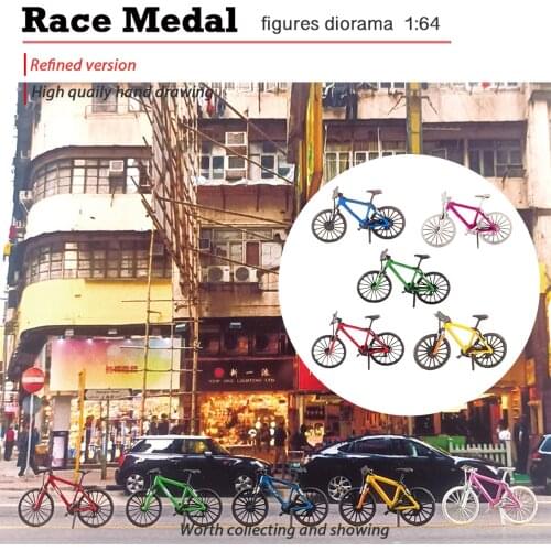 S Gauge 1/64 Scale Mini Bicycle Street Scene Model Mountain Bike Landscape Fairy Garden Landscape Layout Diorama Collectibles