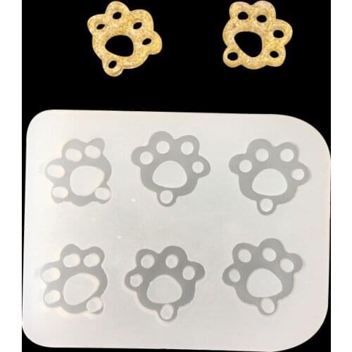 Cute Cat Claw Transparent Crystal Epoxy Jelly Fondant Cake Bread Decoration Silicone Mold