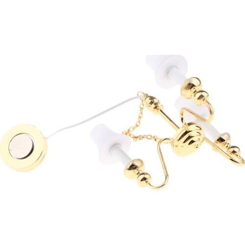 Dollhouse 3 Arm Chandelier 1/12 Scale Modern Style Miniature Electric Light