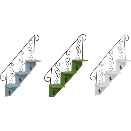 Restaurant Wall Decoration Wall Hanging Hook Rack Wrought Iron Flower Stand Flower Pot Rack Stairs