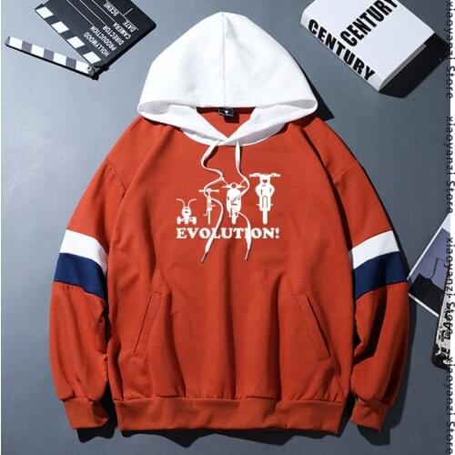 Novelty Youth men women hoodies Evolution of a Tricycle Bicycle Moped Motorbike sweatshirts sports pullovers