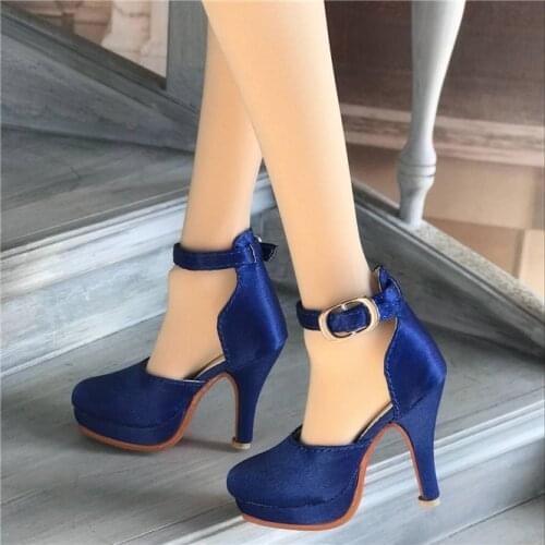 New High heeled Black/ white/blue Shoes 1/3 BJD SD DD Doll Shoes
