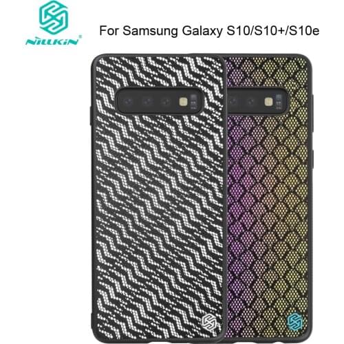 Original Nillkin Twinkle Reflective Glow PC Hard Case for Samsung Galaxy S10 / S10+ / S10e Case Cover Woven Polyester Mesh Color