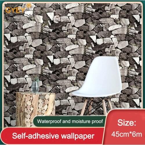 Stone 3D Welf-adhesive Wallpaper Waterproof And Moisture-proof Indoor Balcony Wallpaper Background Wall Renovation Wall Stickers