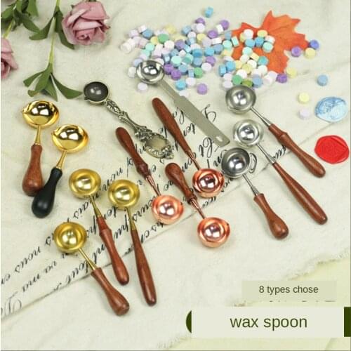 Wax Spoon Sealing Wax spoon for Seal Stamp Beads vintage craft Envelope Wedding Wax sealSealing Wax stamp Wooden Handle spoon