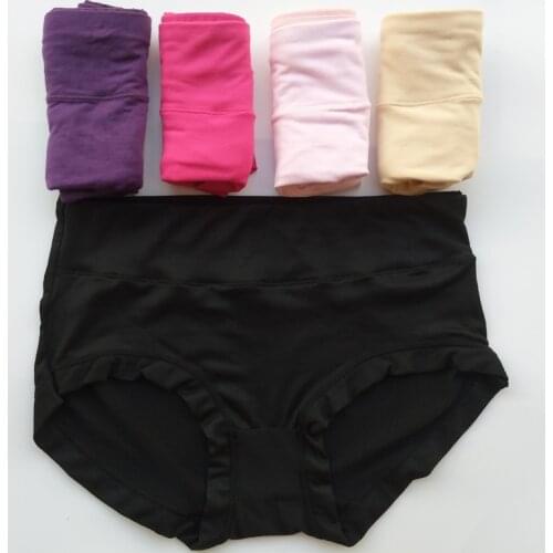 5 Pcs/Lot Underwear Women Panties Cotton Panty Solid Sexy Briefs Tanga Cute Thong G-String For Women Underwear Calcinhas 5XL