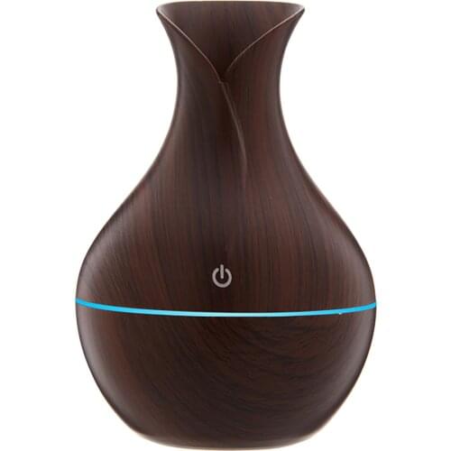 Usb Electric Humidifier Mini Mist Maker Ultrasonic Wood Grain Air Humidifier Led Essential Aroma Oil Diffuser Aromatherapy#dg4