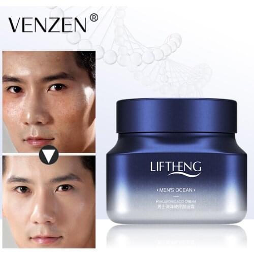 50G Mens Face Cream Hyaluronic Acid Moisturizing Serum Anti-Aging Shrink Pores Deep Hydration Skin Care Oil Control