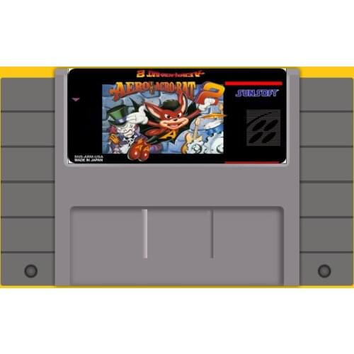 Aero the Acro-Bat 2 46 Pin 16 Bit Grey Game Card For USA NTSC Game Player