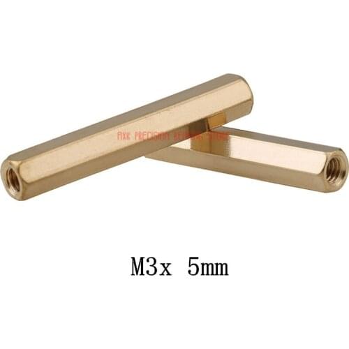 2021 Special Offer Promotion Wood Screws Parafusos 50pcs M3x5mm Female Thread Brass Standoff Spacer Spacing Screws Hex Threaded