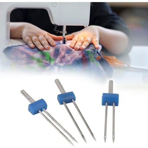 3PCS Double Twin Needles Household Sewing Machine Pins Mix Size 2/3/4mm Twin Stretch Machine Needles Sewing Tool