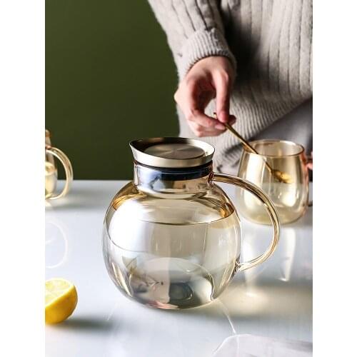 Big Transparent Borosilicate Glass Teapot Heat-Resistant Large Clear Tea Pot Flower Tea Set Puer Kettle Office Home Tool