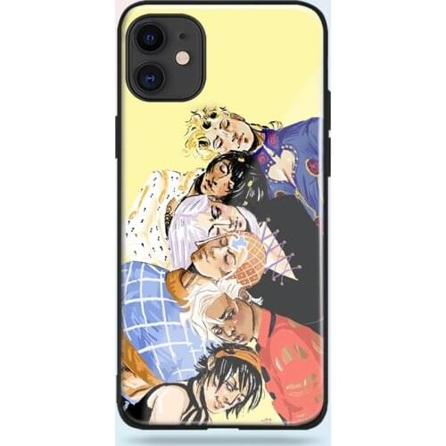 Vento Aureo JoJos Bizarre soft silicone tempered glass For iPhone SE 6 6s 7 8 Plus X XR XS 11 Pro Max phone case cover shell