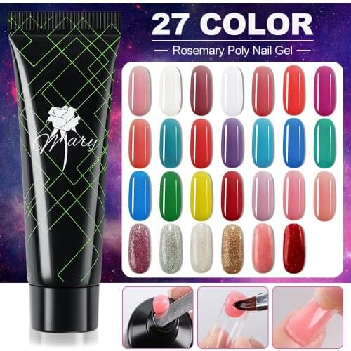 Rosemary Gel for Nails Extensions Poly UV Builder Gel Nail Polish Lacquer 15ml Nail Art Design All For Manicure Top Base