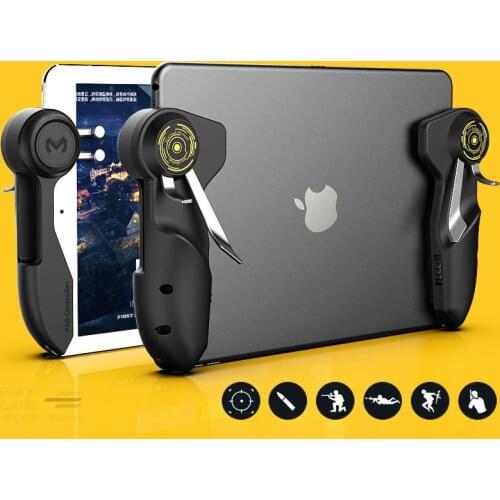 Mobile PUBG Game Controller For Ipad Tablet Six Finger Game Joystick Handle Aim Button L1R1 Shooter Gamepad Trigger