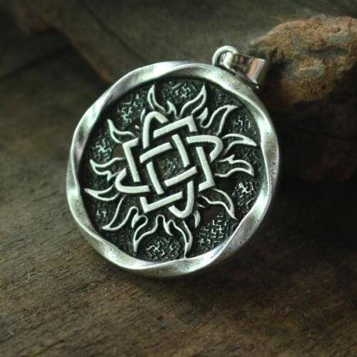 Lanseis 1pcs Lada Star pendant Pagan Slavic Amulet symbol warrior talisman charm norse Occult Germanic men necklace