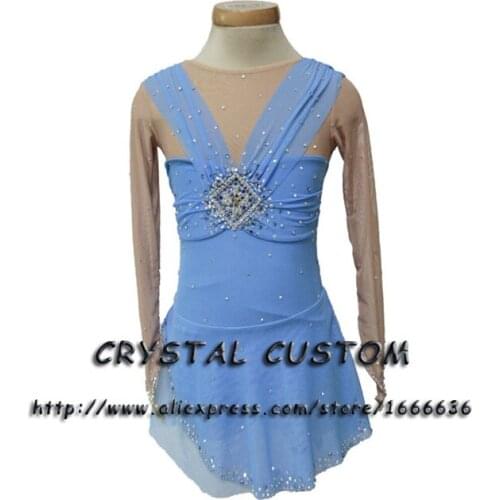Hot Selling Ice Skating Dresses For Girls Spandex Graceful New Brand Figure Skating Competition Dress Customized DR2664