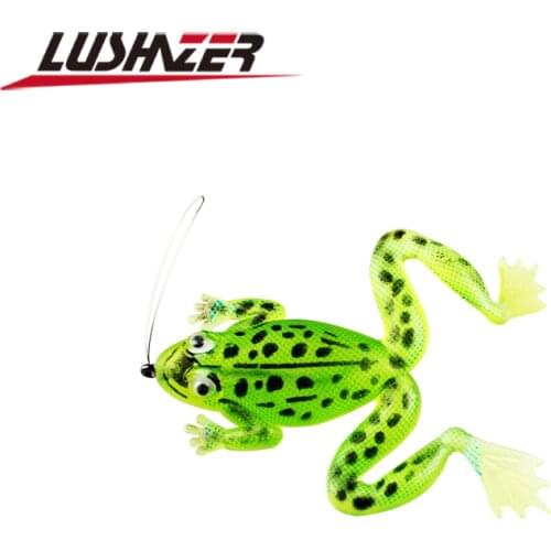 LUSHAZER 2pcs/lot frog lure 6.6g 5.5cm fishing bait soft lures japan jigging plastic fishing lures Pesca iscas artificiais