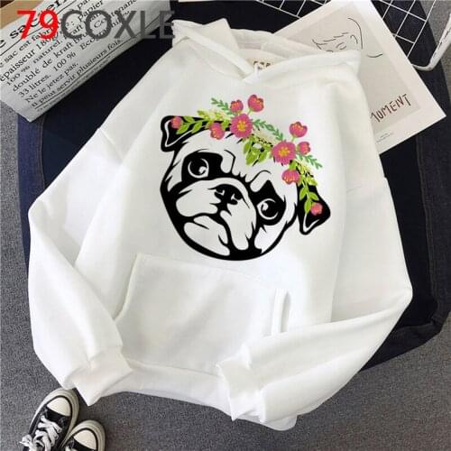 Pug Dog French Bulldog Pugs hoodies women grunge 2021 harajuku women hoddies streetwear