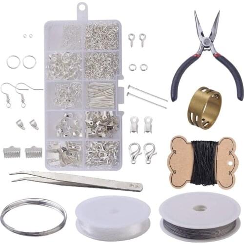 Jewellery Making Kit for Adults, Silver Earring Making Necklace Bracelet Repair