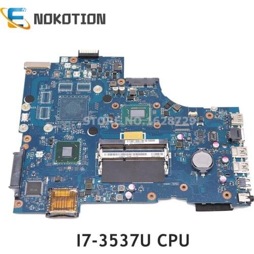 NOKOTION For Dell Inspiron 17 3721 5721 Laptop Motherboard VAW11 LA-9102P CN-0N9G7X 0N9G7X MAIN BOARD I7-3537U CPU