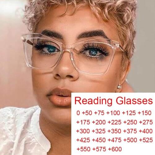 Cat Eye Black Glasses Frame Women Men Computer Eyeglasses Oversized Optical Eyewear Reading Glasses Gafas Lunette 0 to +6.0