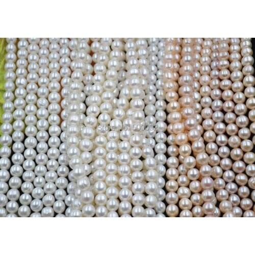 Wholesale 10 strands 7.5-8mm genuine cultured freshwater pearl lots