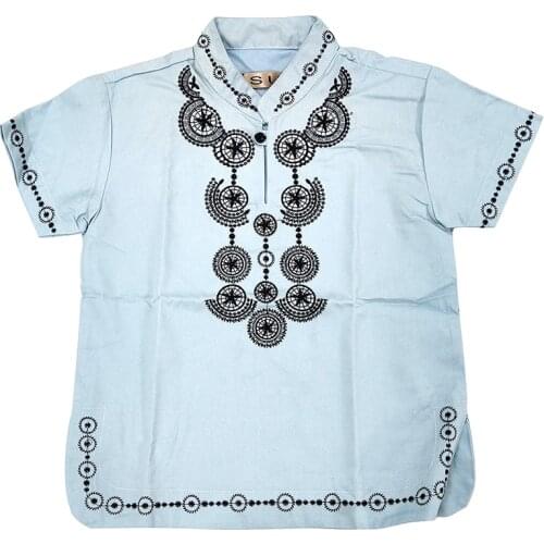 Wholesale 2020 Fashion Summer High Quality Kids Top Shirt New Arrival Embroidered T-Shirt For Boy African Clothes For Child