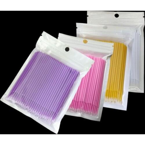 Wholesale Micro Brushes Make Up Eyelash Extension 500pcs Disposable Eye Lash Glue Cleaning Brushes Free Applicator Sticks Makeup