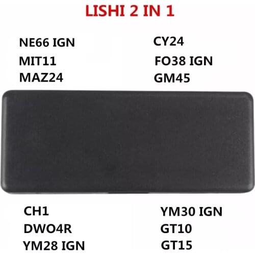 Original Lishi 2 IN 1 NE66 MIT11 MAZ24 CY24 FO38 GM45 CH1 DWO4R YM28 YM30 GT10 GT15