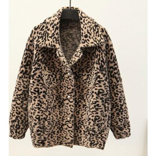 Leopard Coats 2021 New Women Faux Fur Coat Luxury Winter Warm Plush Jacket Fashion artificial fur Womens outwear