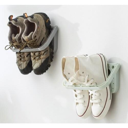 Seamless Wall-Mounted Creative Shoe Rack High Heels Sports Shoes Storage Rack Home Storage Three-Dimensional Wall Slippers Shelf