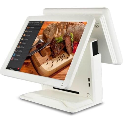 Pos System 15" double screen cash register Factory Brand pos all in one for restaurant