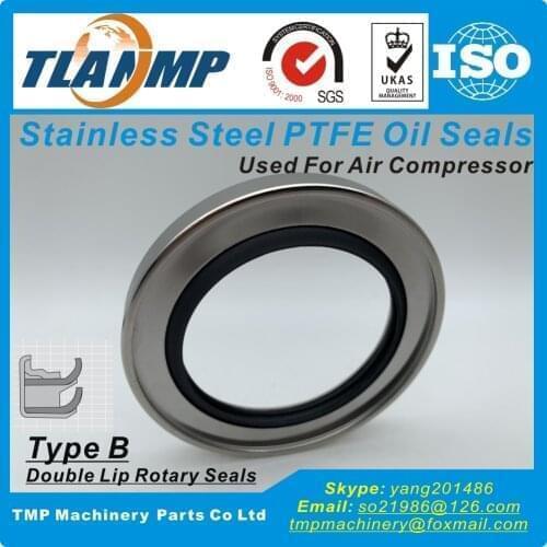 Shaft size 22mm Double Lip Rotary Seals 22*32/35/40*7mm , Type B Stainless steel PTFE Oil Seals
