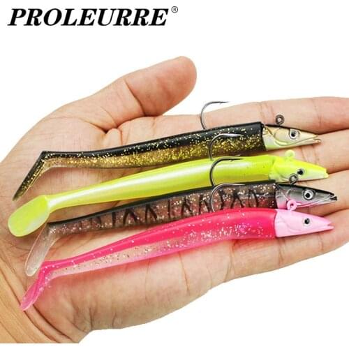 1Pcs Black Minnow Jig Head Fishing Lure 12cm 16g Pike Bass Fishing Pesca Shad Soft Bait Boat Code Seabass Bait For Zand Tackle