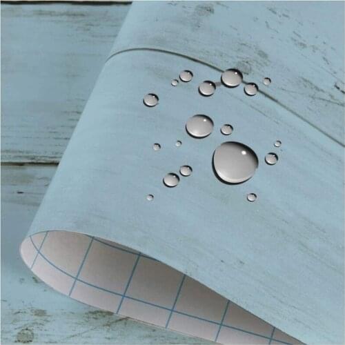 Blue Maple Wood Plank Self Adhesive Wallpaper Wood Grain Peel and Stick Wallpaper Wall Background Wall Decoration