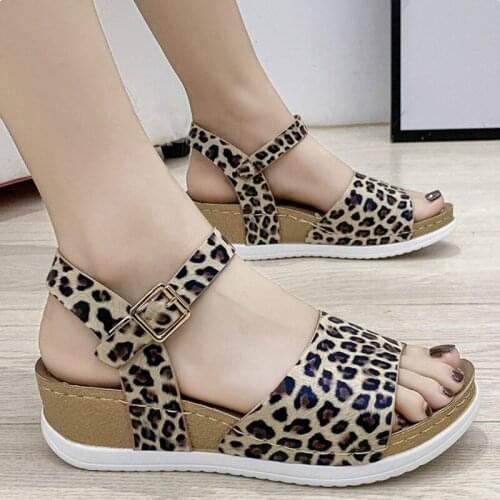 Womens Sandals Platform Wedge Heel Buckle Strap Breathable Casual Shoes Comfortable Womens Shoes