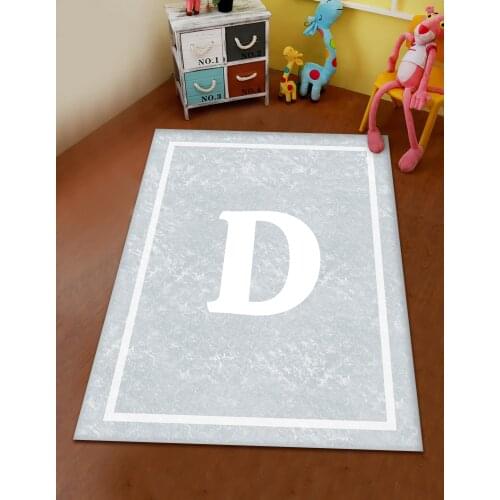 Grey white D letter patterned modern carpet runner round carpet kitchen carpet free shipping soft tissue bedroom living room