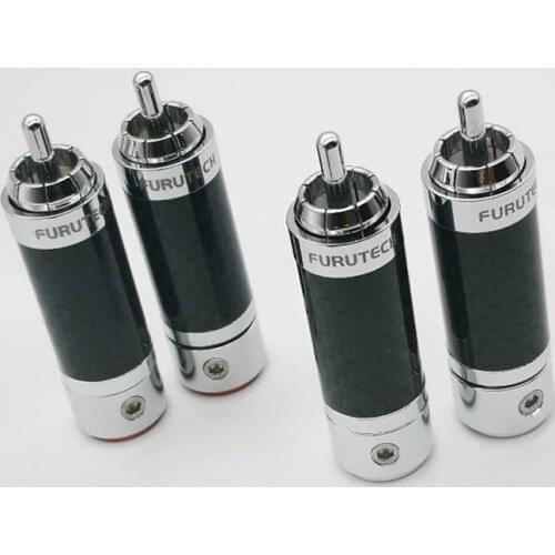 FURUTECH CF 102 (R) rhodium-plated solder-free fever RCA signal cable connector 9mm aperture audio self-locking terminal plug