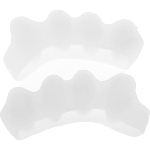 4 Holes Silicone Toe Separators Pain Relief Rubber Spacers Nail Polish Tools