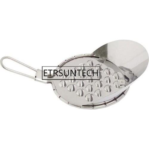 50pcs Jelly Scraping Scraper Roton Macroporous Stainless Steel Household Jelly Scratch Knife Tool Jelly Bean Cold Noodle