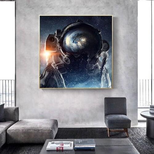 Modern Space Astronaut Planet Canvas Painting Posters Print Unique Decor Wall Art Pictures For Living Room Bedroom Aisle Studio