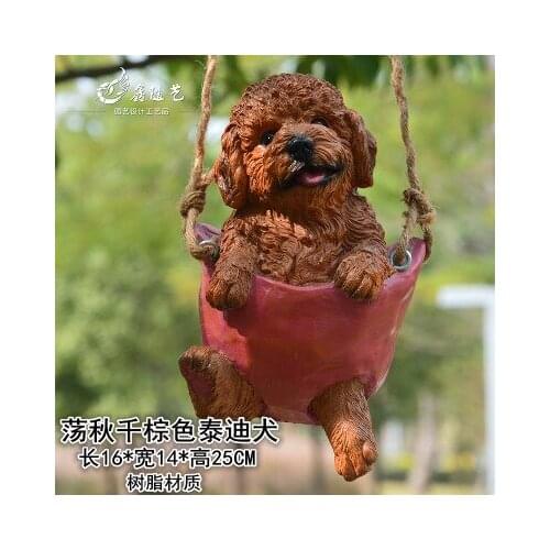 Resin Statuette Animal hanging pieces of resin crafts decorative ornaments koala panda Nursery Trees simulation shop dog Pendant