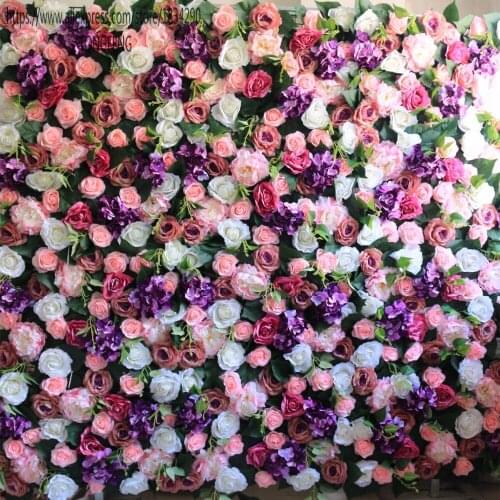 TONGFENG MIXCOLOR 10pcs/lot Artificial silk rose 3D flower wall wedding backdrop decoration flower runner wedding decoration