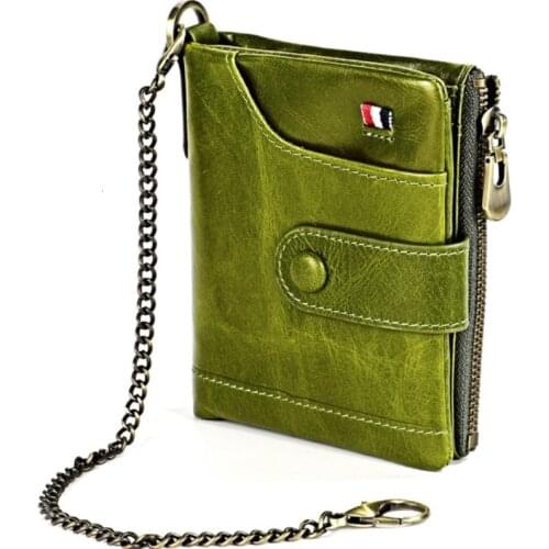 Female Rfid Coin Purse Small Walet Portomonee PORTFOLIO Money Bag Lady Mini Card Holder Cow Leather Women Wallet