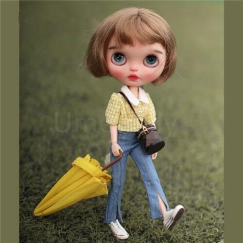1PCS Fashion Blyth Doll Jeans Flared Pants fit OB24 Azone19 Doll Clothes Outfits Accessories