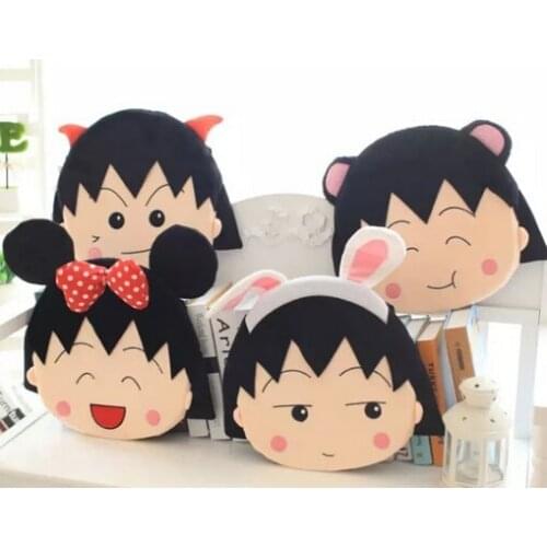 Super cute 1pc 35cm cartoon Chibi Maruko Chan Devil soft plush pillow chair cushion stuffed toy children Valentines Day gift