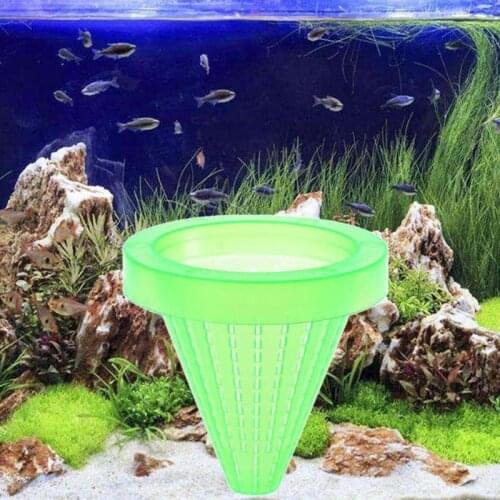 1pc Plastic Tapered Plastic Hopper Feeder With Suction Cup Aquarium Red Worm Feeding Feeder Funnel Cup Fish Tank Supplies