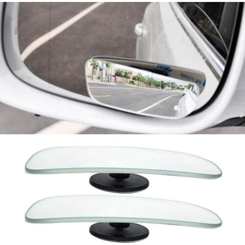 2pcs Car Mirror 360 Degree Wide Angle Convex Blind Spot Mirror Parking Auto Motorcycle Rear View Adjustable Mirror Accessories